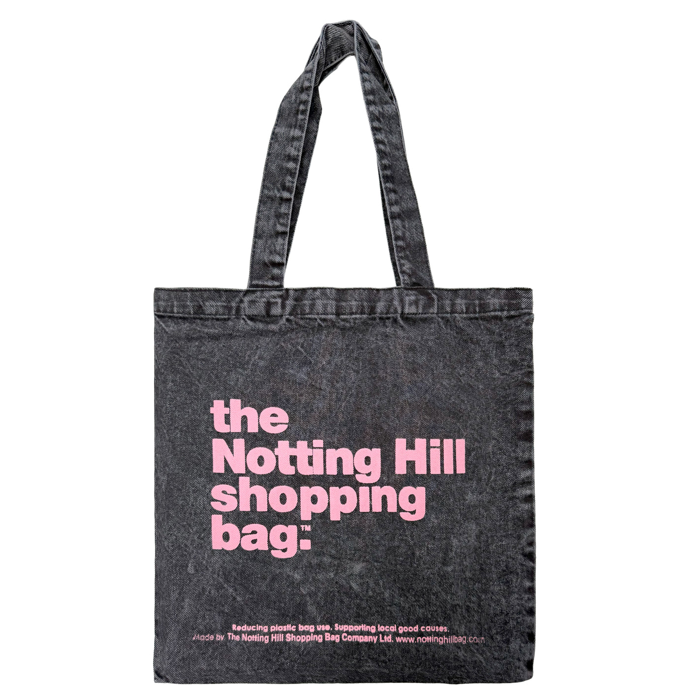 BASIC JEANS | BLACK with Pink logo