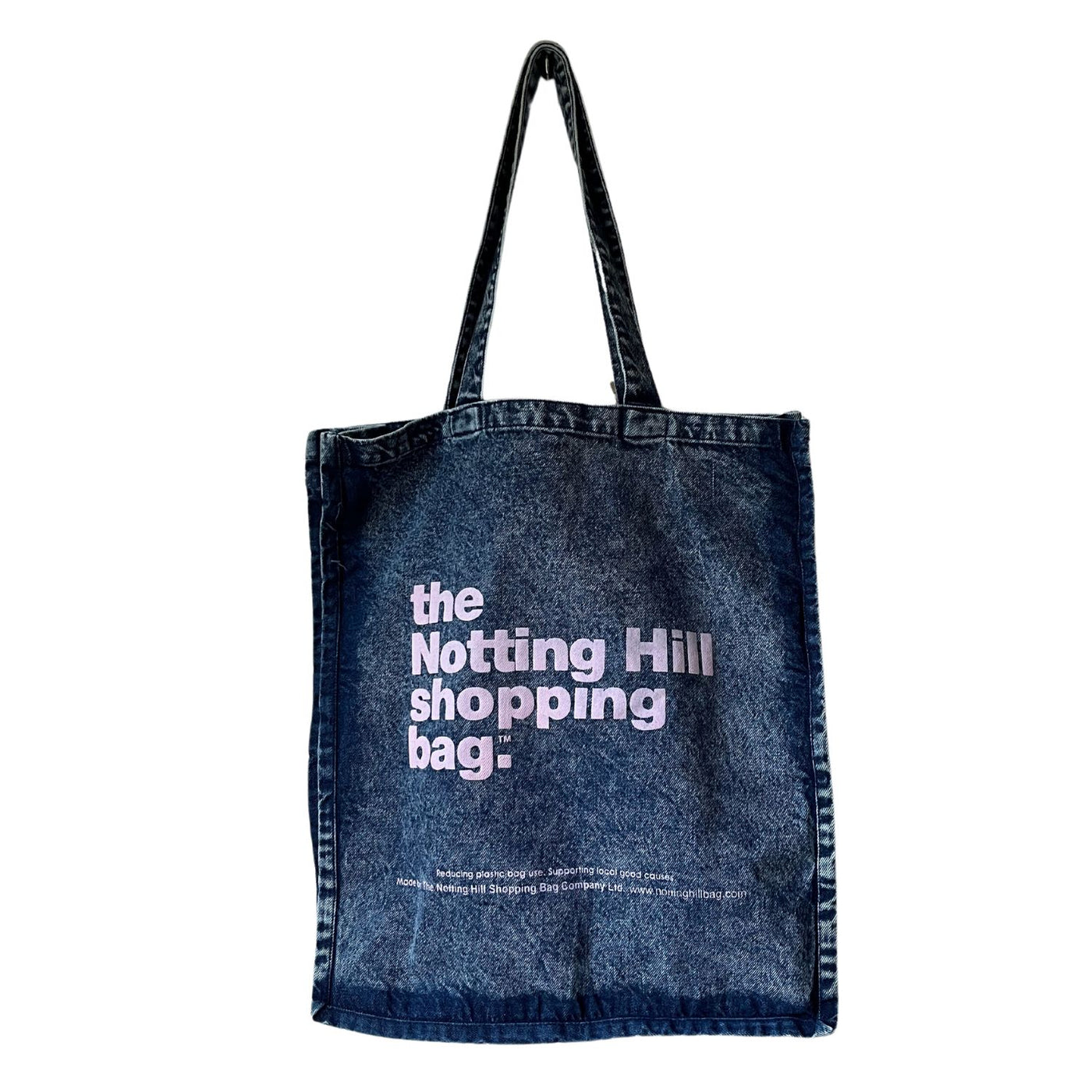 The Notting Hill Shopping Bag™  | Denim collection | Stonewash with pink