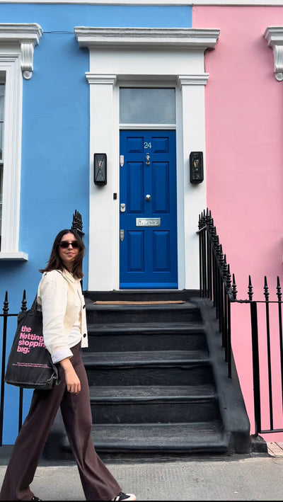 Oversize Denim collection | Ice blue with pink