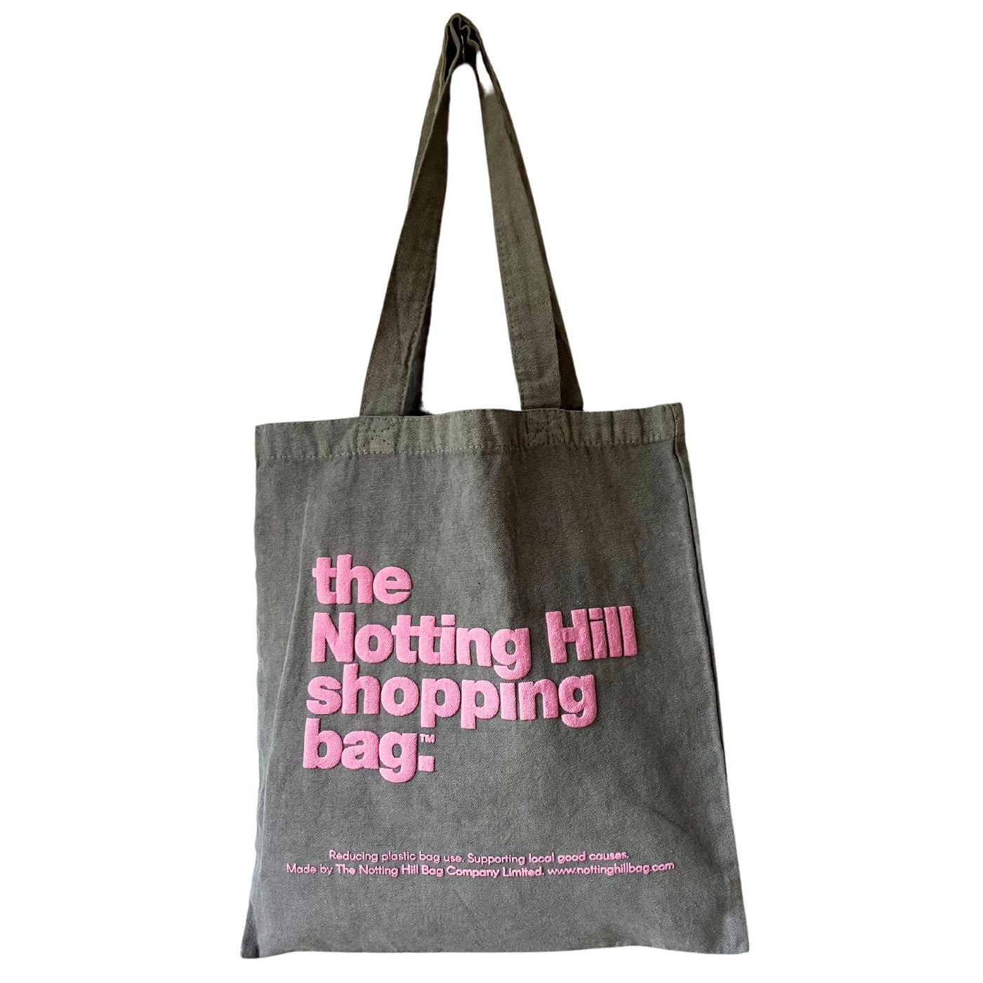 The Notting Hill Shopping Bag™  | Mini Collection | Grey with pink