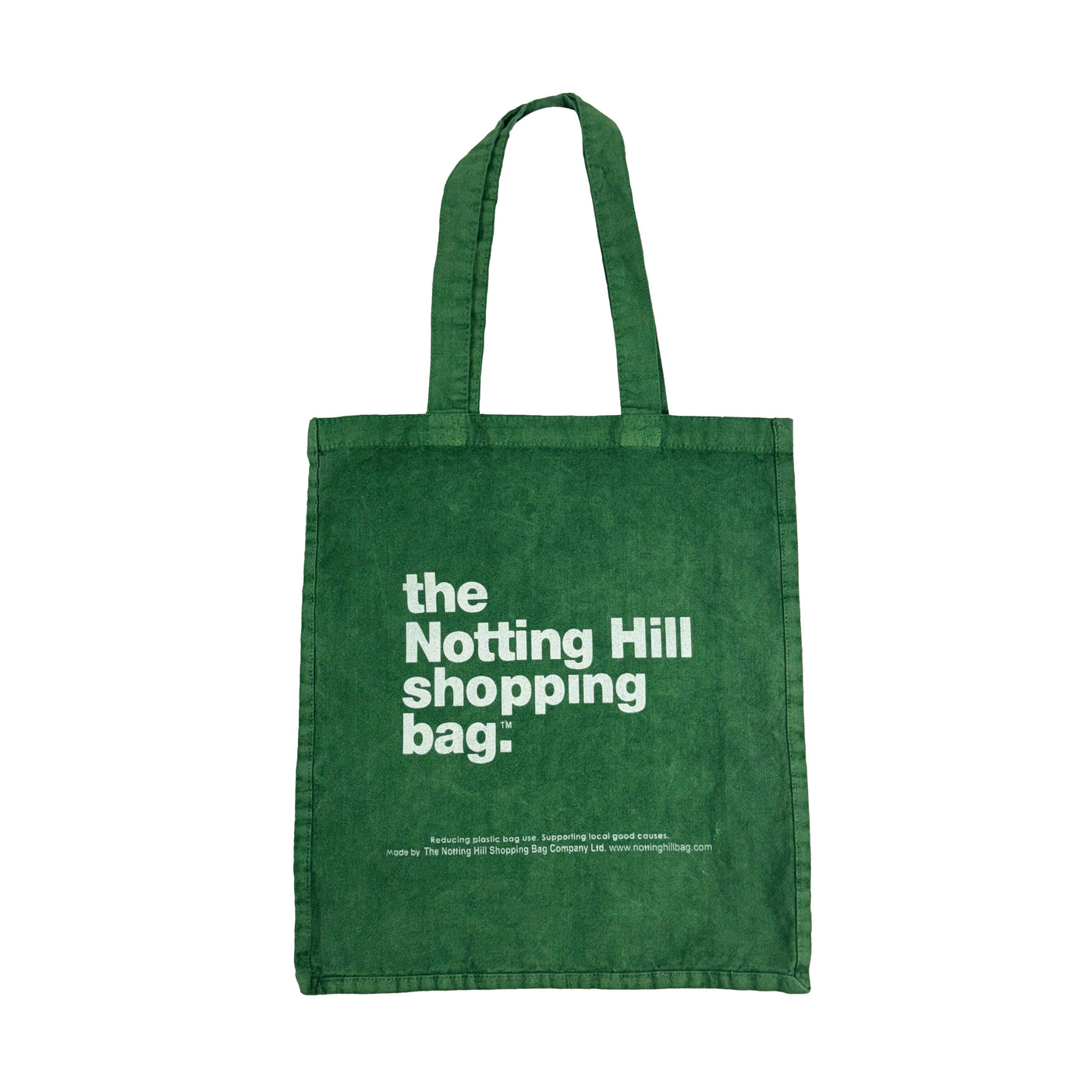 The Notting Hill Shopping Bag™ | Hand Dye Collection | Green With White Logo