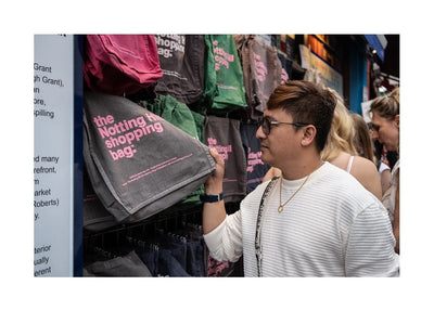 BASIC JEANS | BLACK with Pink logo